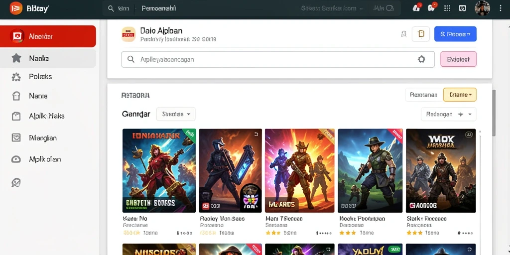 Tampilan utama aplikasinya yang menarik dan mudah dinavigasi.